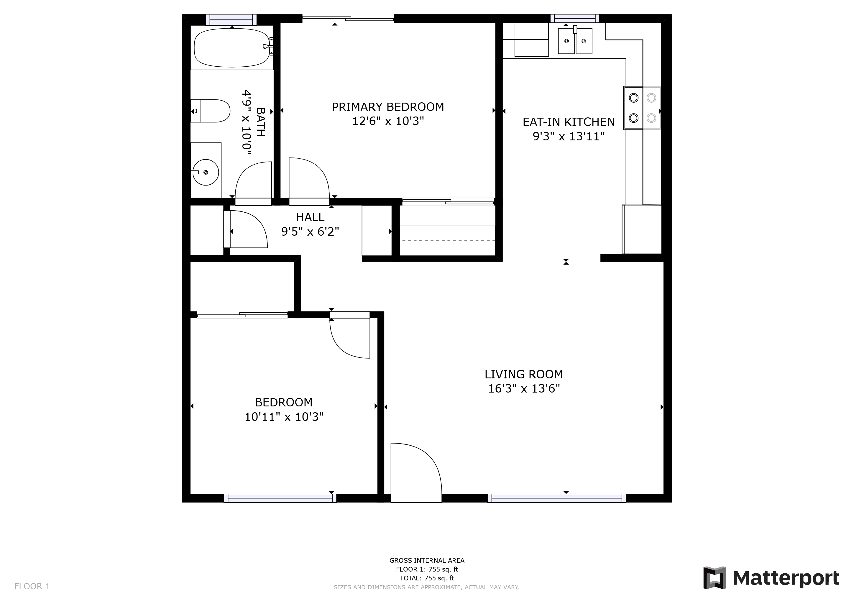 2 Bedroom Floorplan